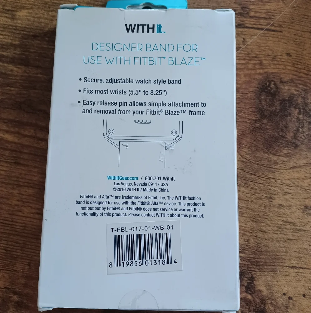 With It designer band for Fitbit Blaze